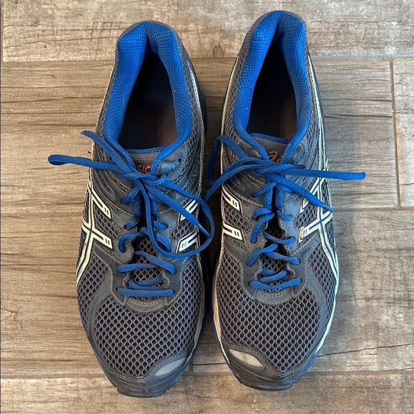 Asics Gel Cumulus 14 Trainers Running Shoes Silver Blue Mens Size 12.5 T246N - Picture 2 of 4